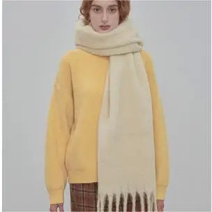 Luxury Cashmere Bright Solid Color Women Scarf Winter
