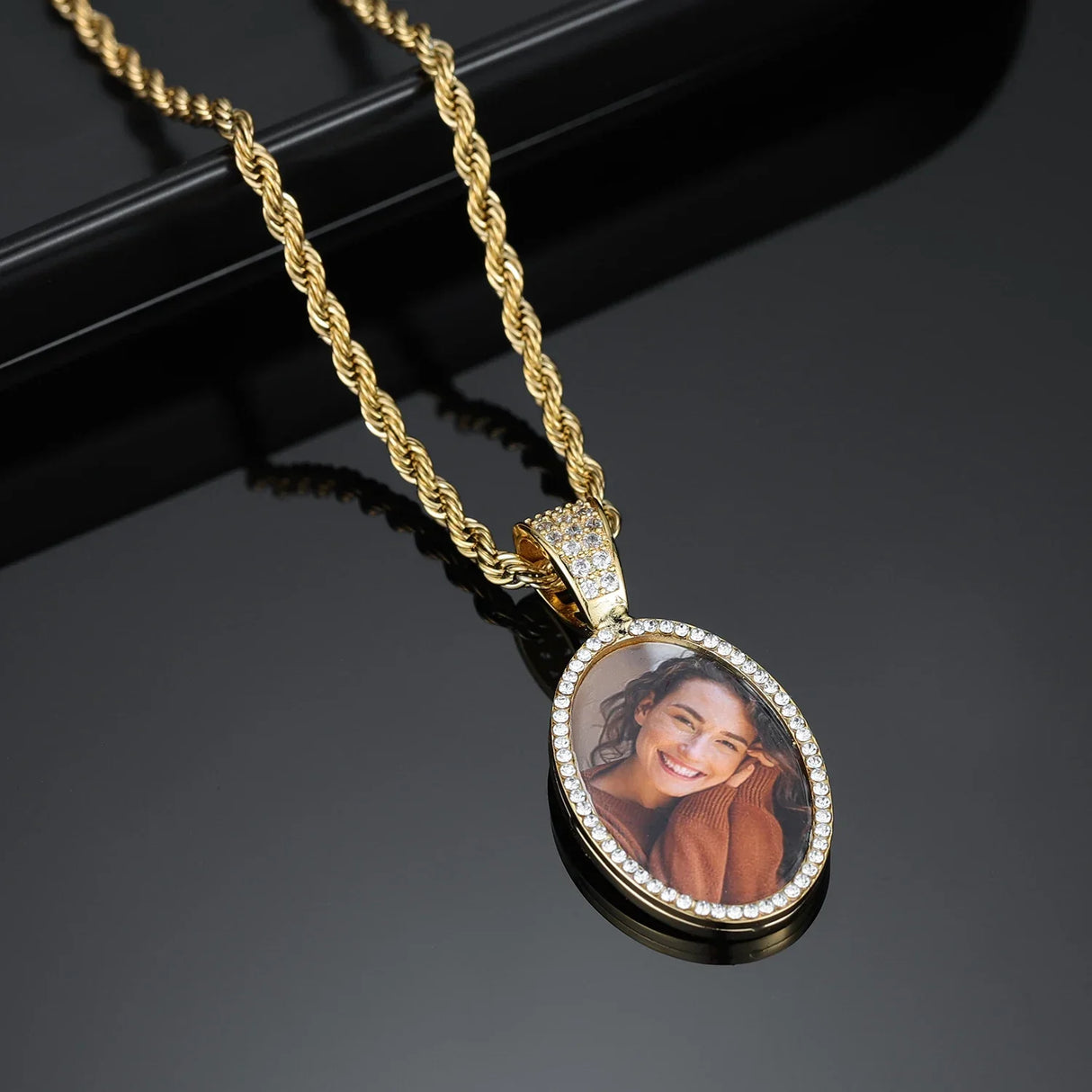 Custom Photo Pendant Necklace Personalized Hip Hop Jewelry