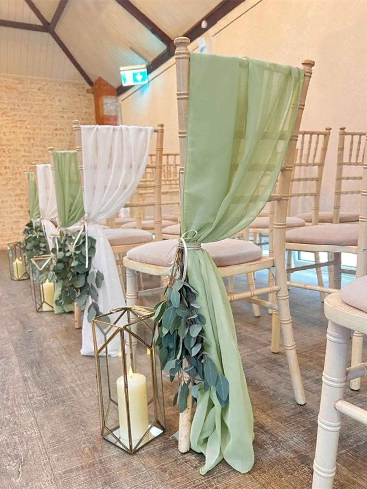 10pcs Wedding Chair Decors Chiffon Chair Sashes Wedding