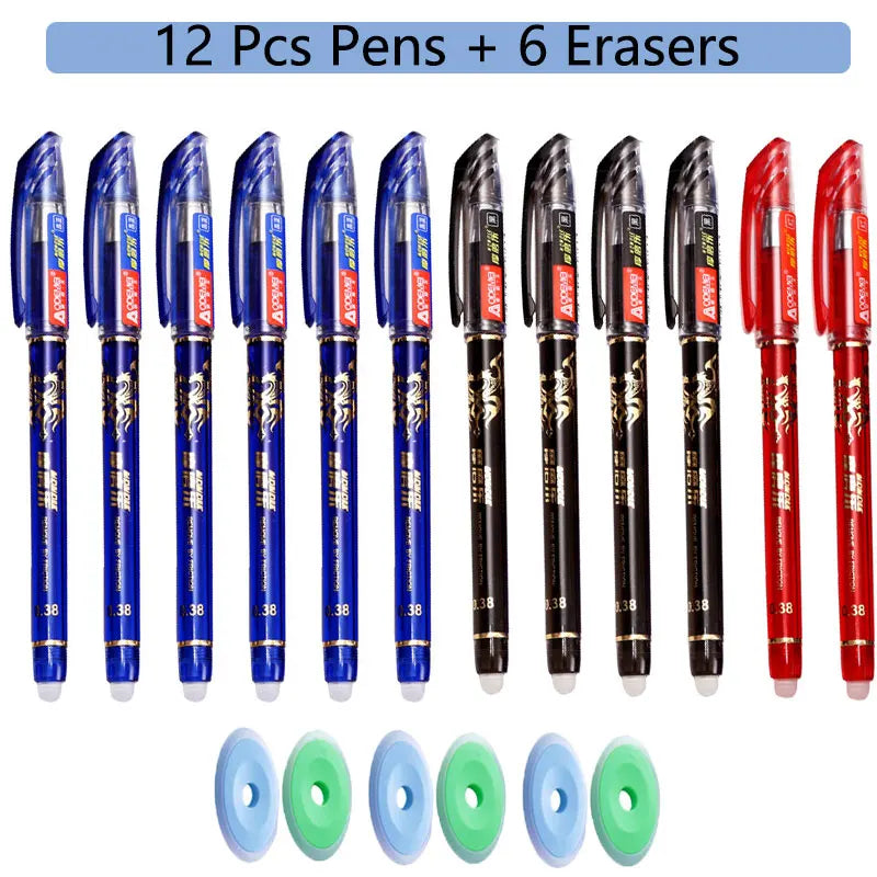 85Pcs/Set Erasable Pen Gel Pens 0.5mm Blue/Black ink