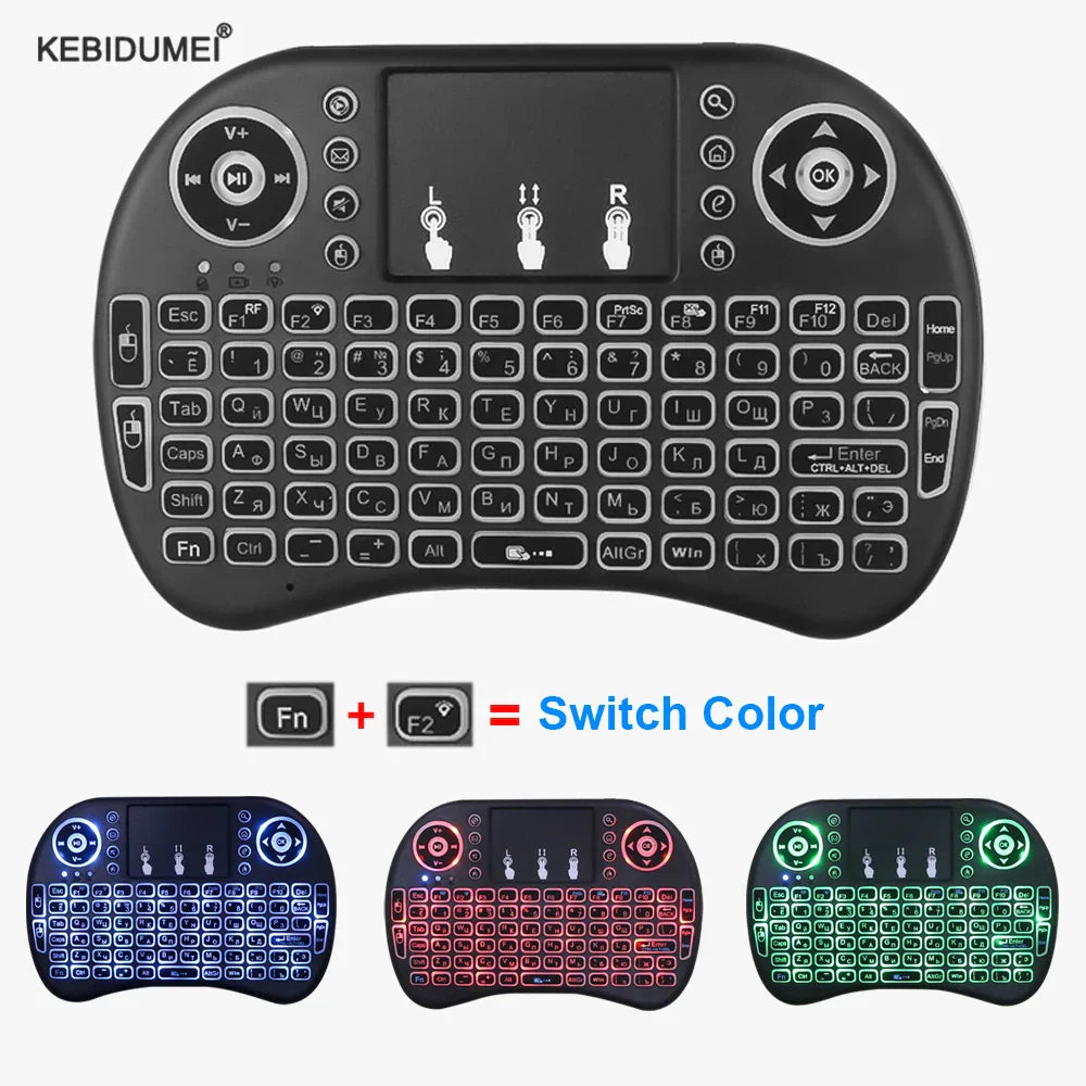 i8 Mini Keyboard Wireless Keyboard 3 Color Backlit
