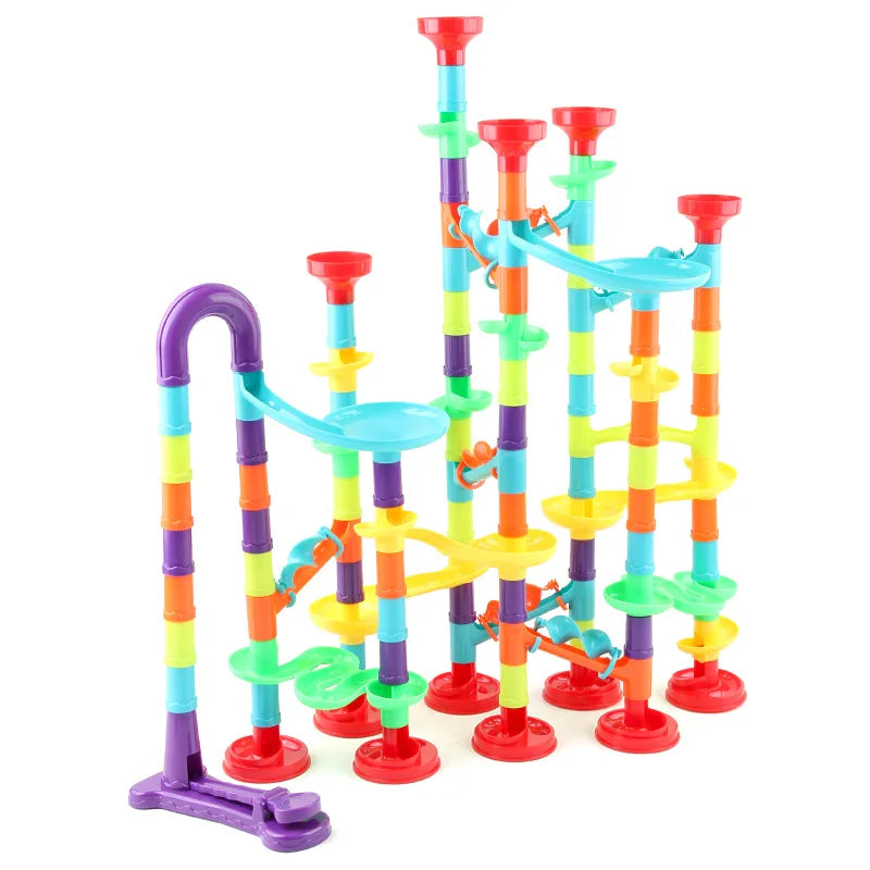 76/142pc Marble Run Race Track Building Blocks Kids