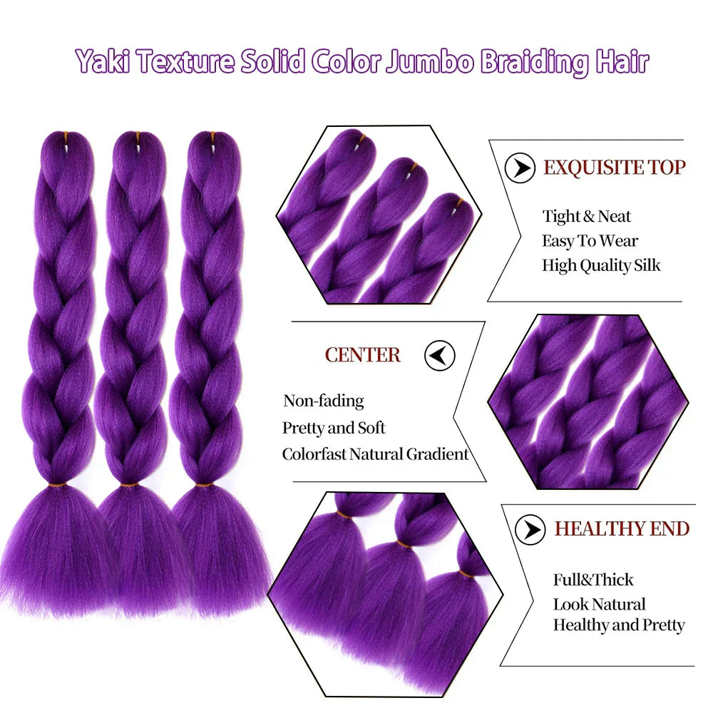 Jumbo Braids Hair Extension 24 inches 3 Pcs/Lot
