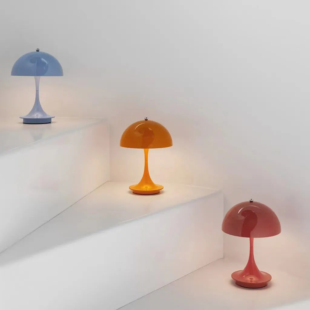 Wireless rechargeable lamp Portable Metal LED Dimming Metal