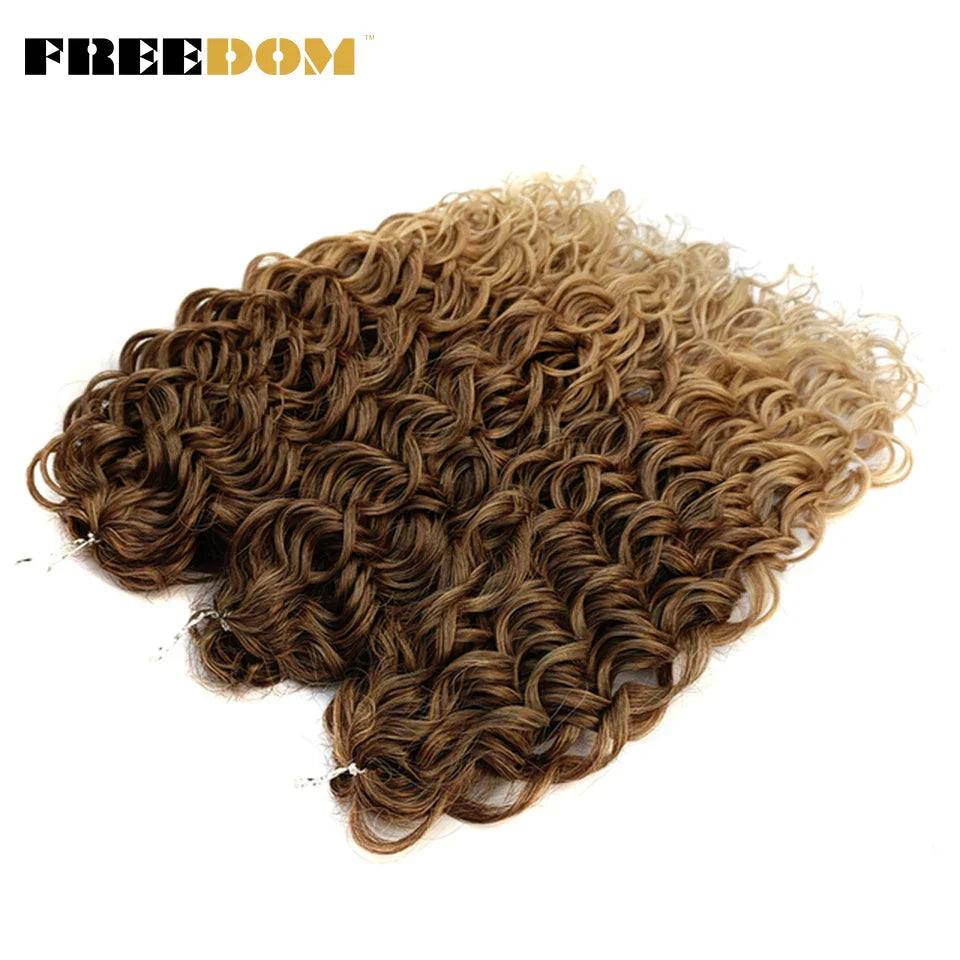FREEDOM Synthetic Deep Wavy Twist Crochet Hair Afro