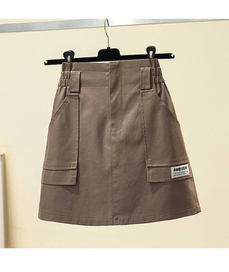 Plus Size 3XL 4XL PU Punk y2k Skirt