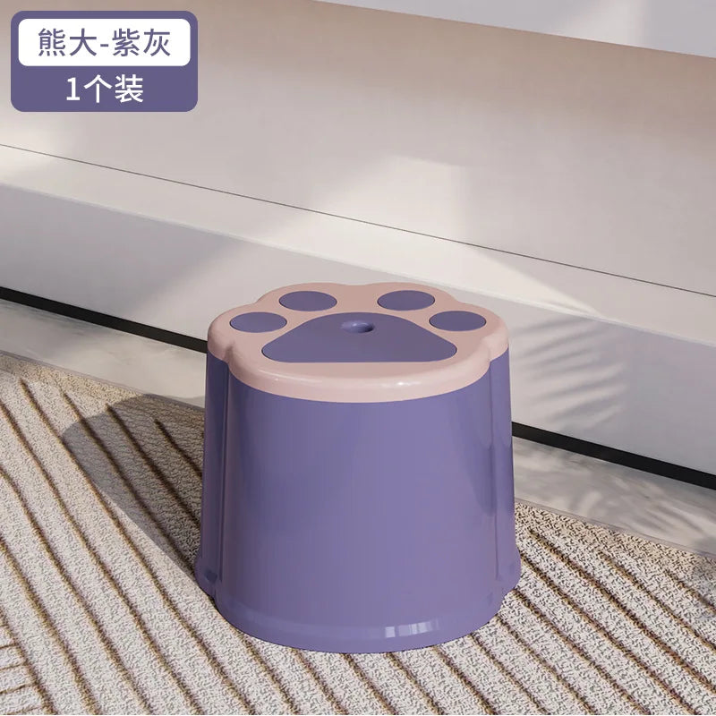Thickened small stool plastic chair for shoes stool