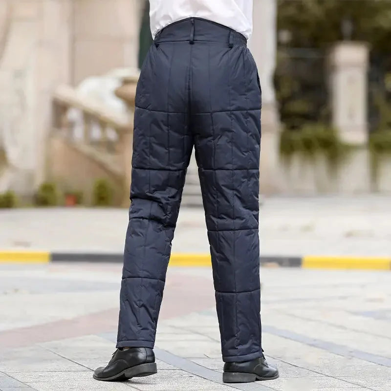 Warm Winter Trousers Down Pants Thickened High Waist