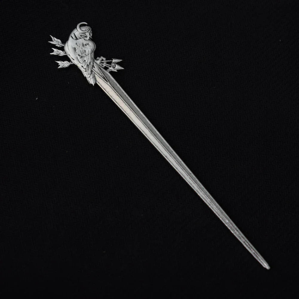 16cm Witch skull Hair Stick sword woman hair