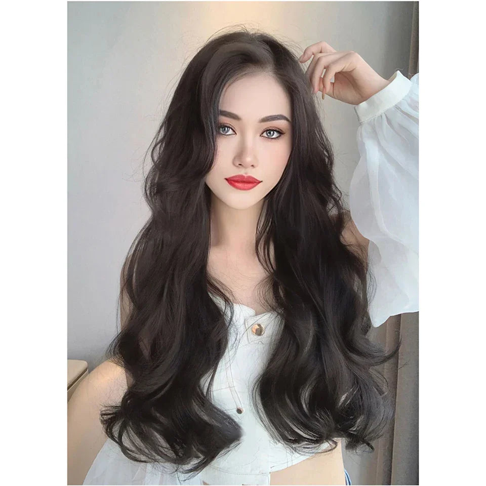 AS-Part Synthetic Clip In Hair Extension Long Thick