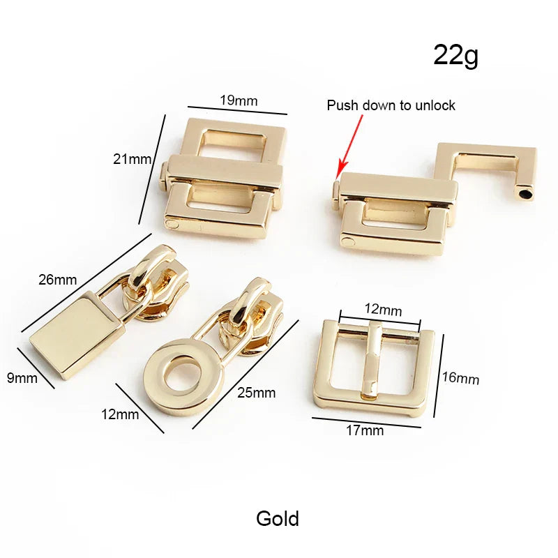 New Rectangle Eyelets Hanger Metal Lock for Bag