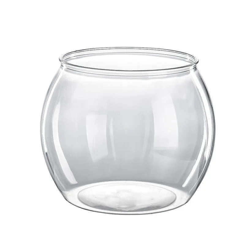Plastic Transparent Fish Tank Aquariums Goldfish Bowl Round