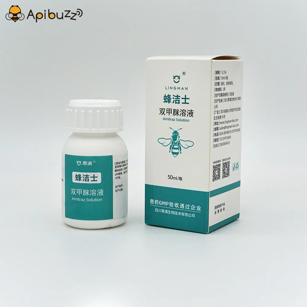 LINGMAN 12.5EC Amitraz Solution 50ml for Bees,Beehive Varroa