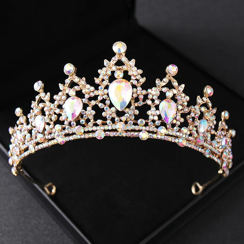 Wedding Hair Tiara Crystal Bridal Tiara Crown Silver