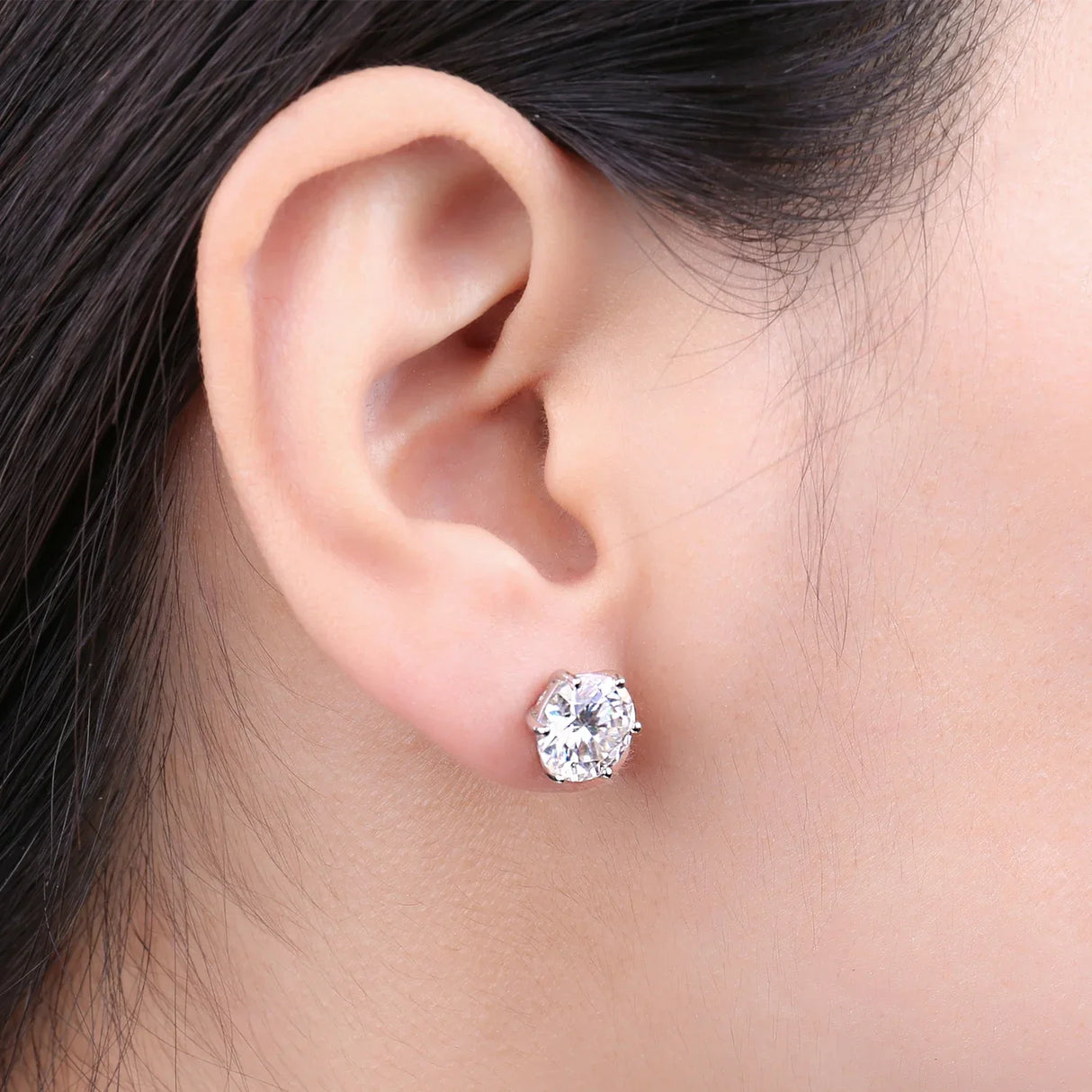 JewelryPalace Moissanite D Color Total 0.6ct 1ct 2ct