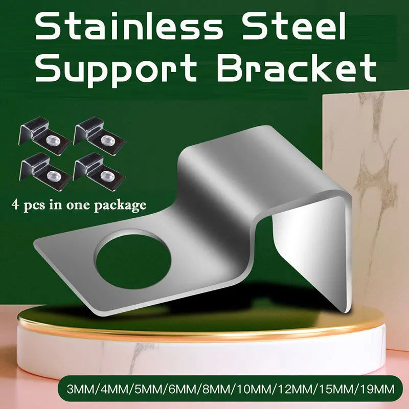 4pcs Aquarium Cover Support Bracket Stainless Steel Tank