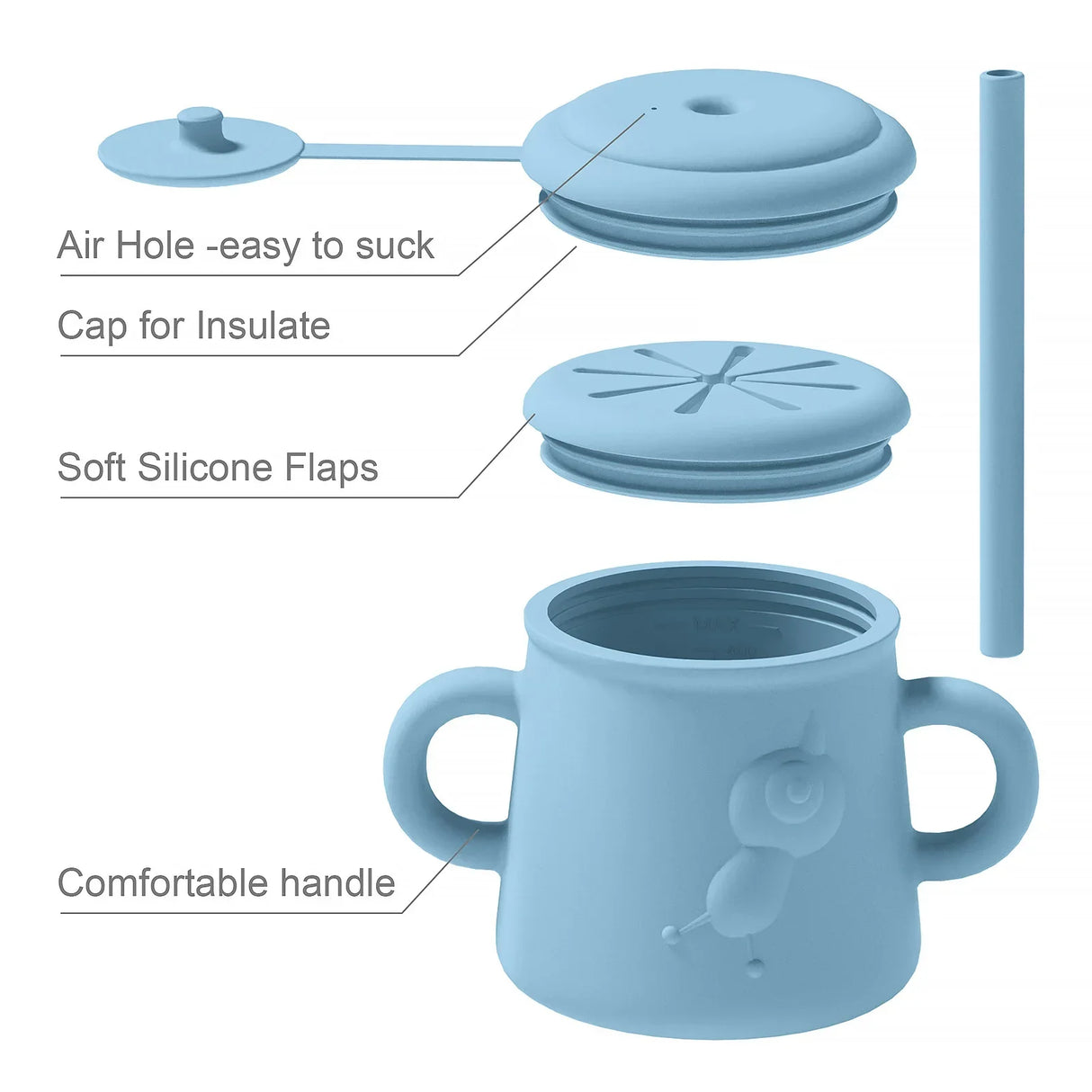 400ML Baby Feeding 2 in 1 Snack Cup