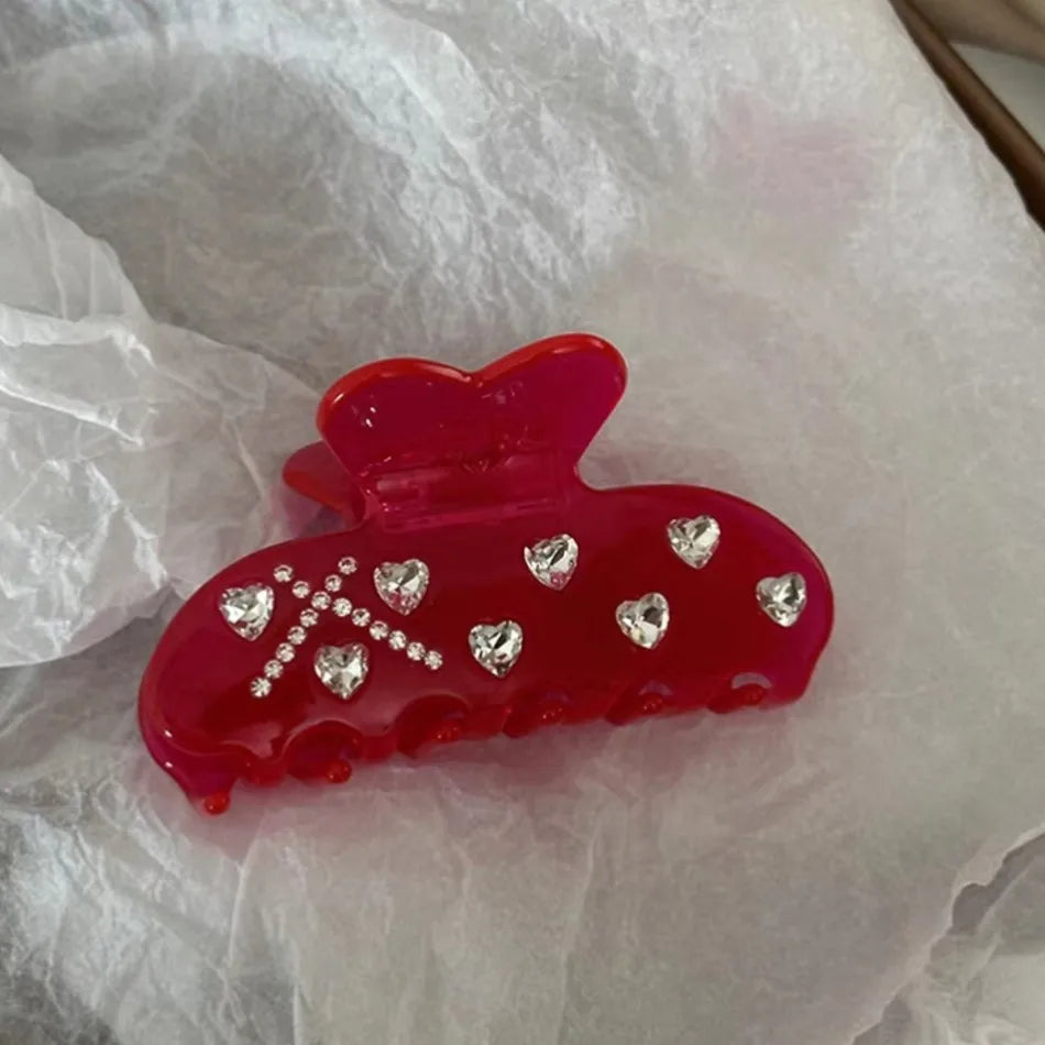 Muweordy New Claw Clips Pink Hair Clips Love