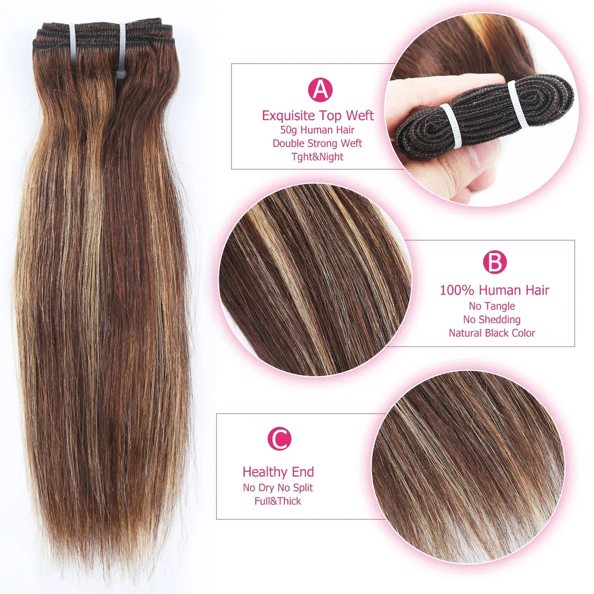Ombre Burgundy Red Brazilian Straight Bundles with Frontal