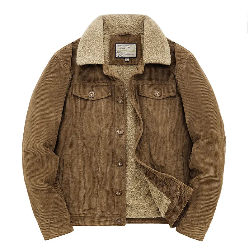 Male Cotton Jackets Padded Warm Loose Parka Coat
