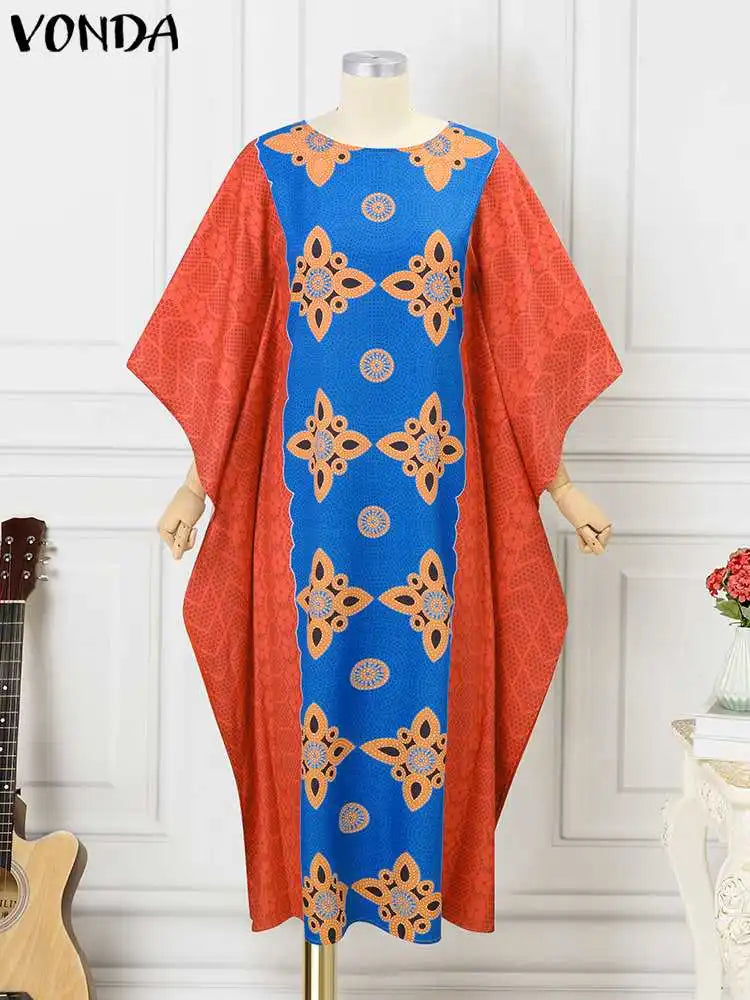Plus Size 5XL VONDA Bohemian Women Maxi Long