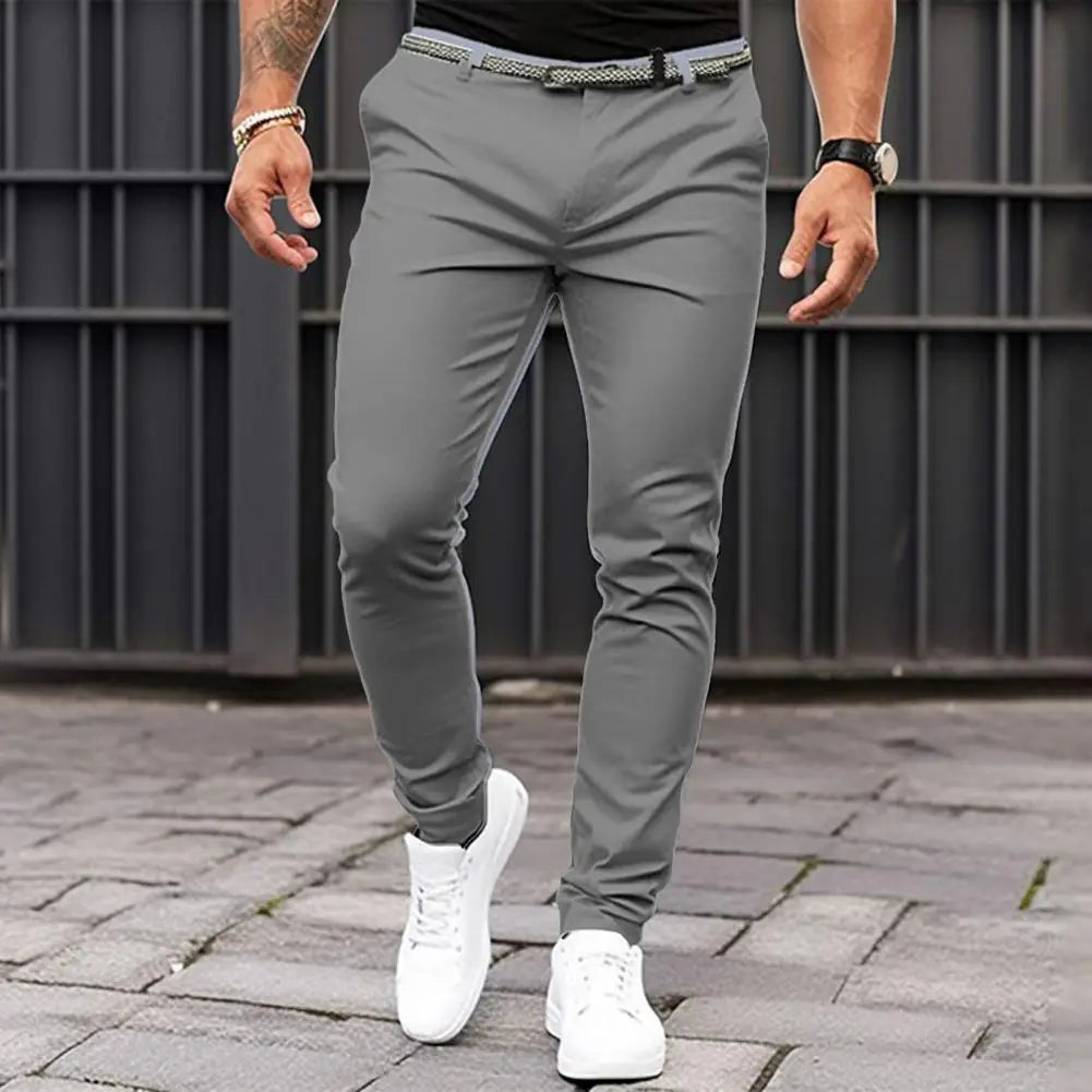 Slim Fit Suit Pants Men's Slim Fit Solid