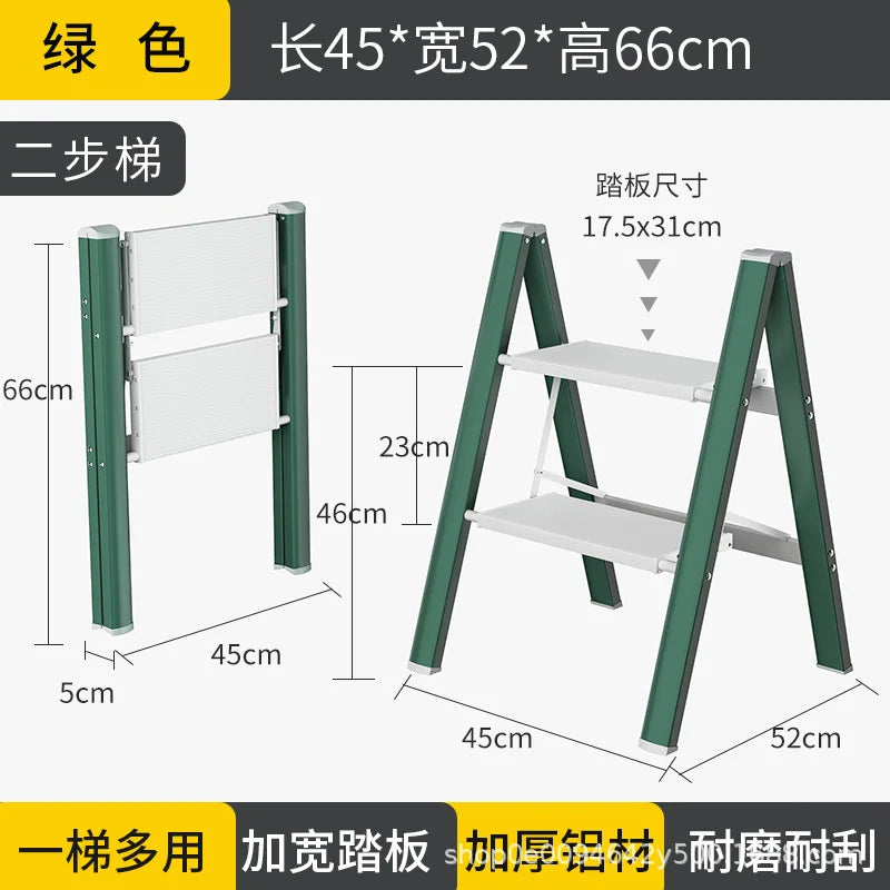 Multi functional folding ladder aluminum alloy high stool