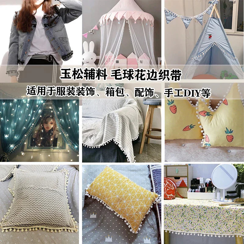 Pom Pom Trim Lace Ribbon Ball 11mm MINI