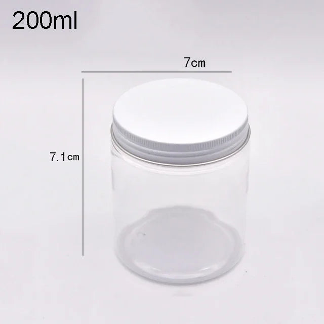 12Pcs Plastic Jar With Lids Clear Cosmetic Refillable