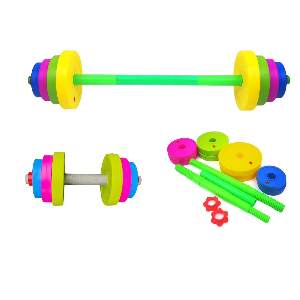 Children dumbbell detachable long barbell child boy girl
