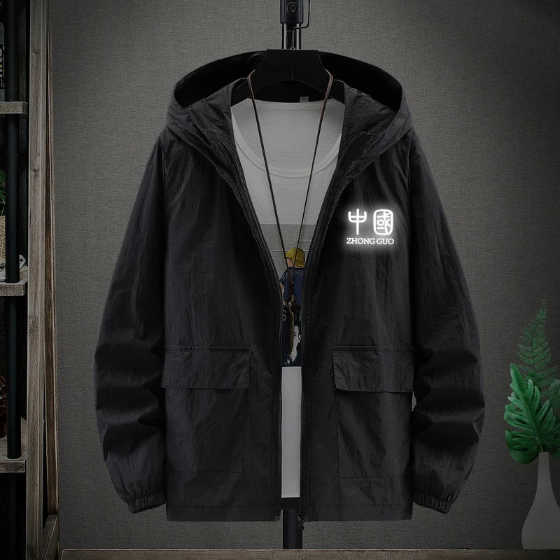 Hooded Light Jacket Men 2023 Summer Sun Protection