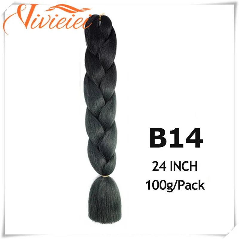 6 Pcs 24" Jumbo Synthetic Braids Hair Extensions