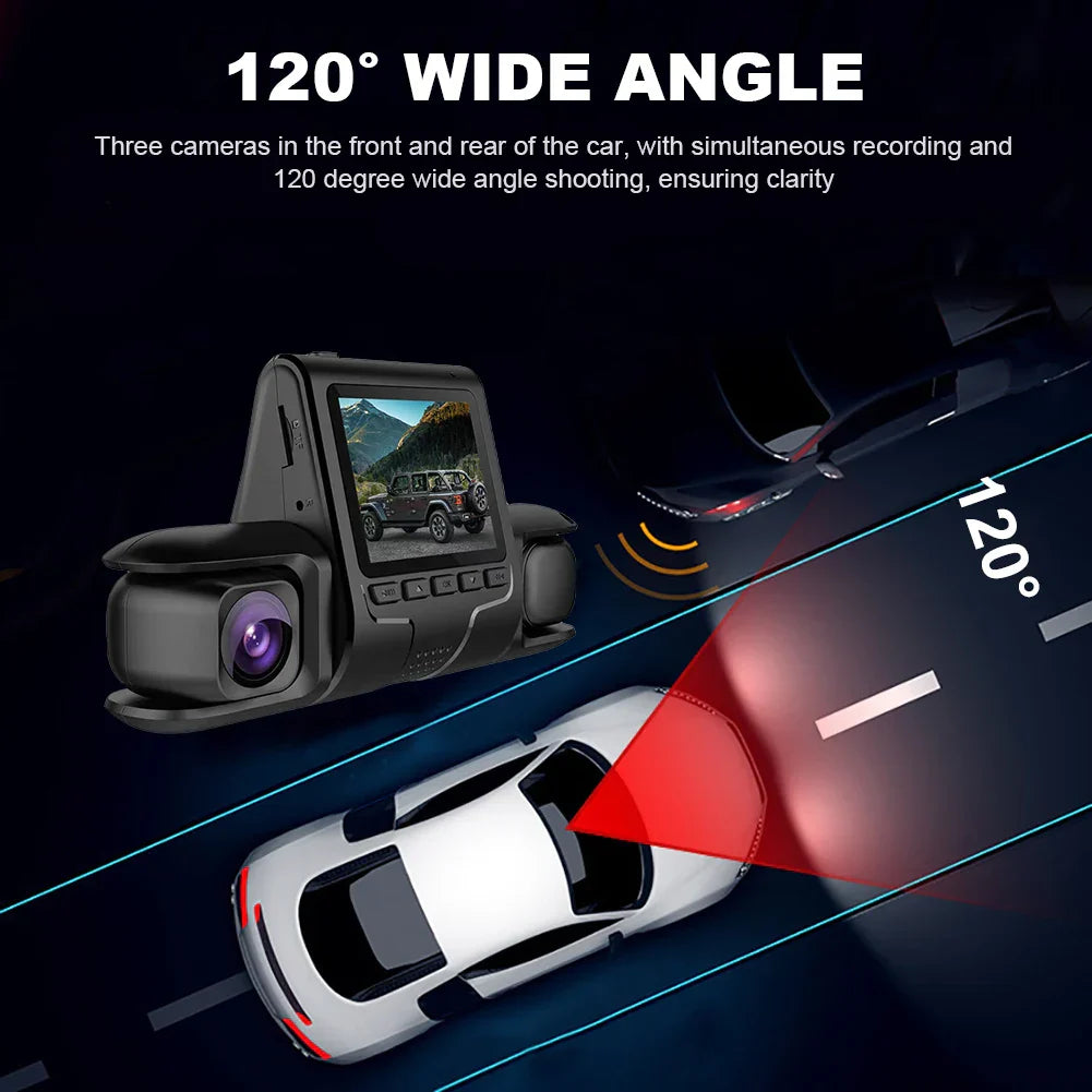3 Camera Lens Car DVR Dash Camera HD