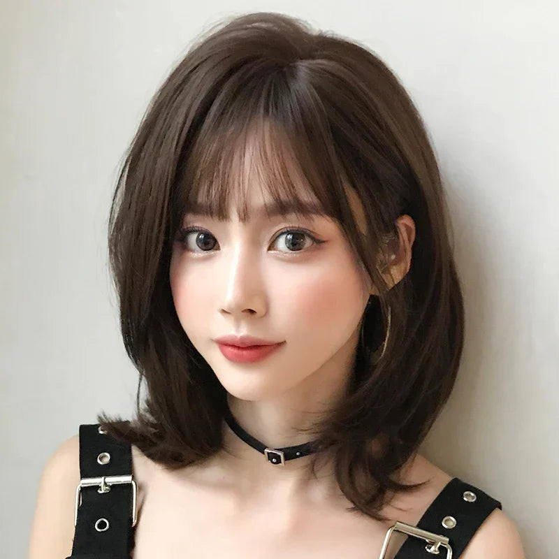 7JHH WIGS Black Short Bob Wig for Girl