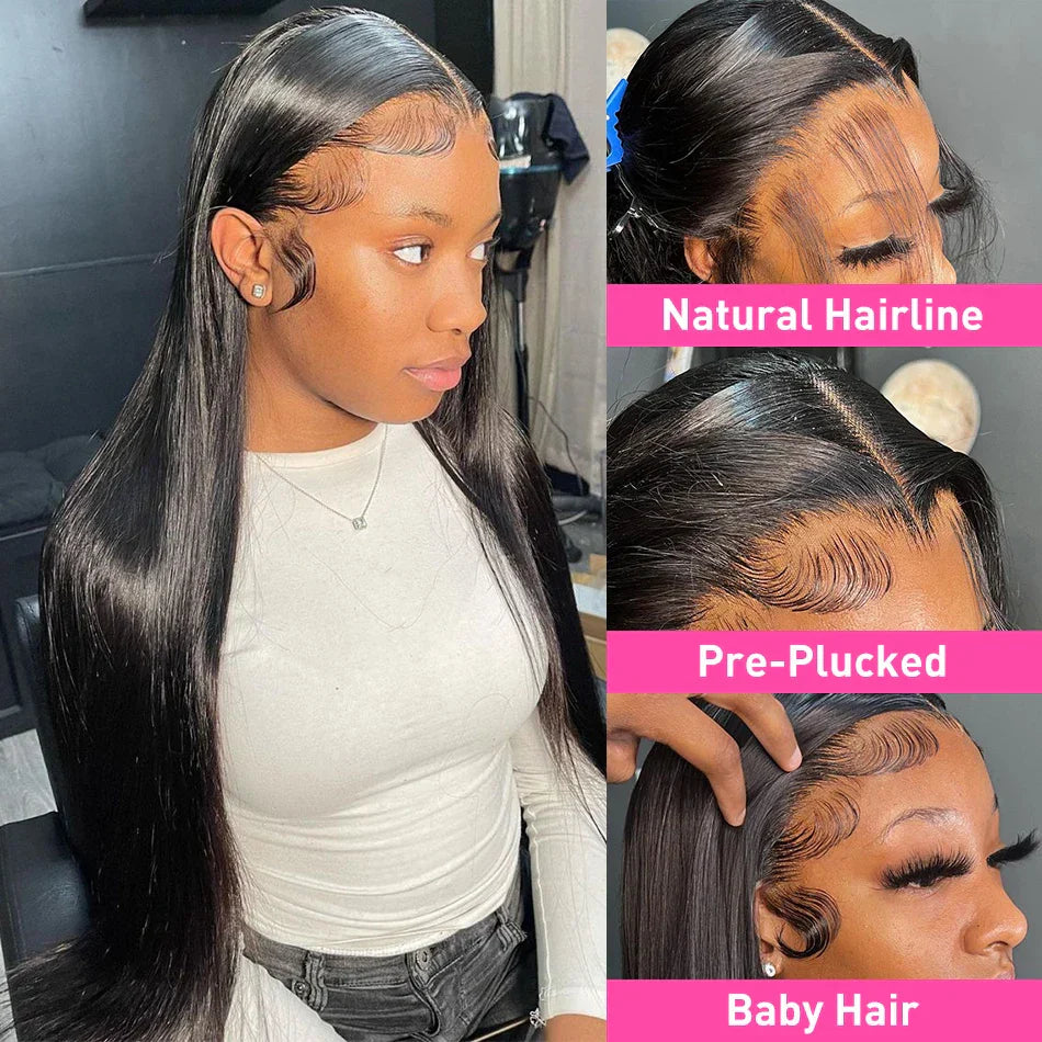 Transparent 360 Lace Frontal Wig 4x4 Lace Closure