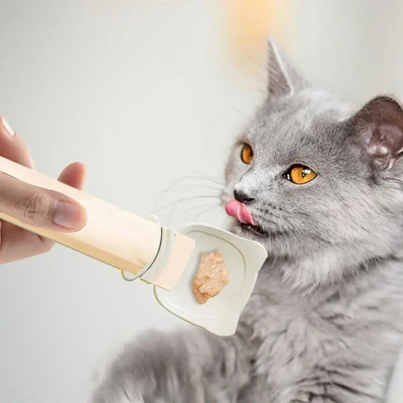 Cat Treat Squeeze Spoon Lickable Cat Treats Dispenser