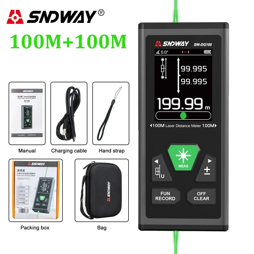 SNDWAY Laser Distance Meter Digital Rangefinder Mini Laser