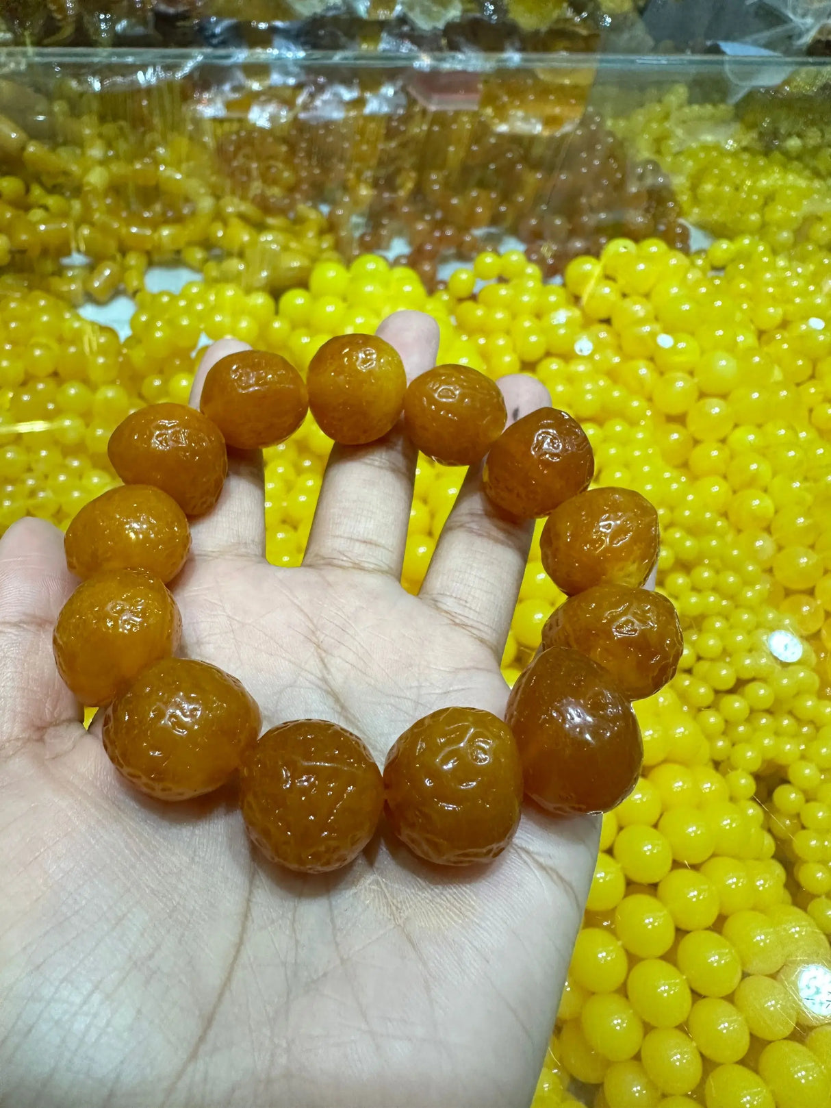 Natural Raw Amber Bracelet Men Women Healing Gemstone