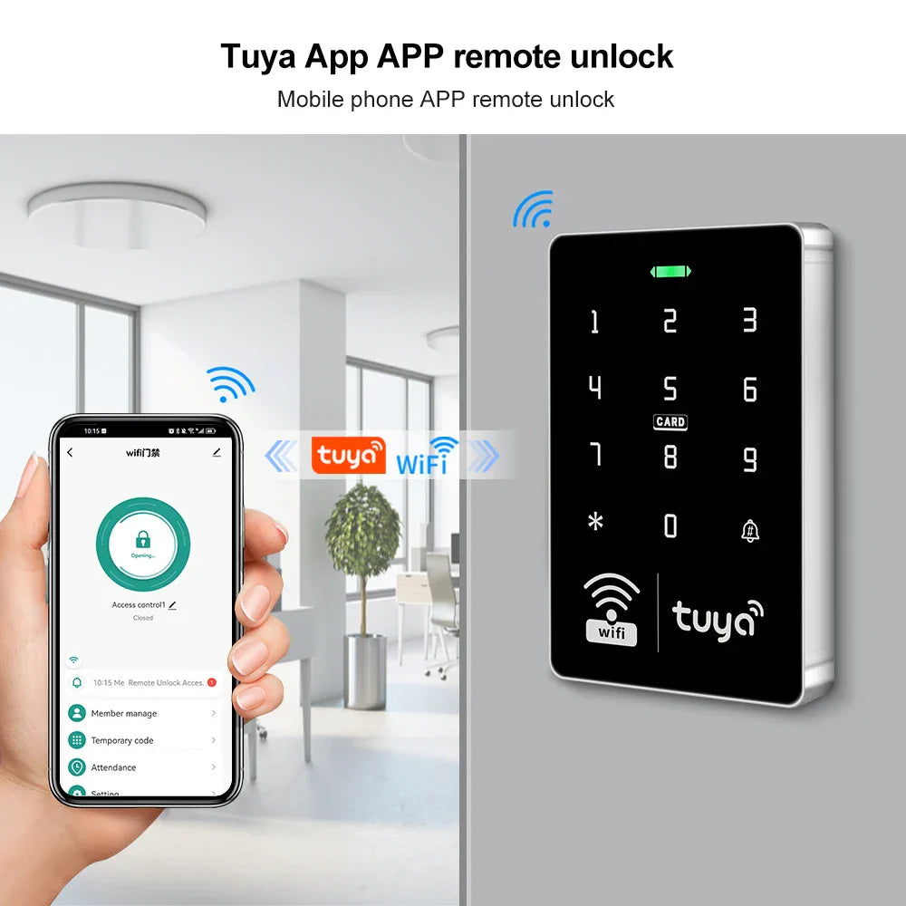 WiFi Tuya Door Access Control Keypad IP68 Waterproof