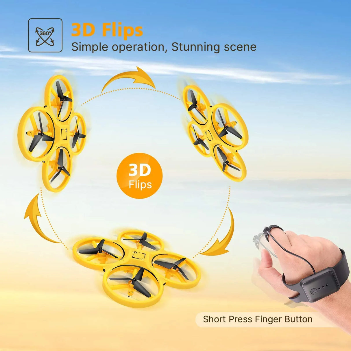 Hand Controlled Drone RC Mini Quadcopter Gesture Flying