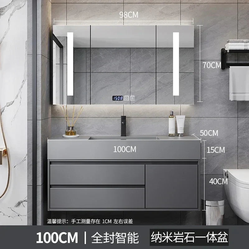 Toilet Vanity Wall Bathroom Cabinets Drawer Wall Washbasin