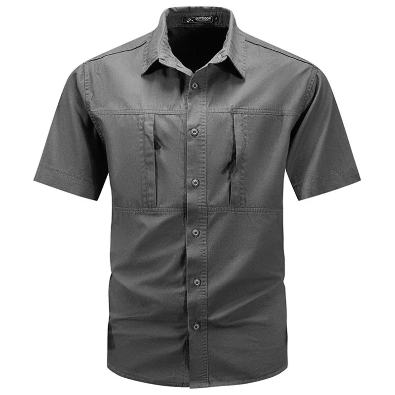 Men's Tactical Short-sleeved Shirt Summer New Outdoor Multi-pocket
