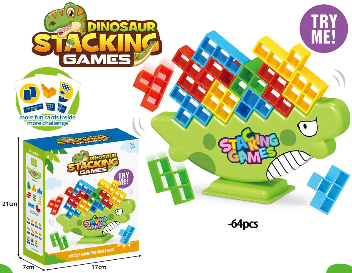 48-64 Stacking Blocks Tetra Tower Balance Game Stacking