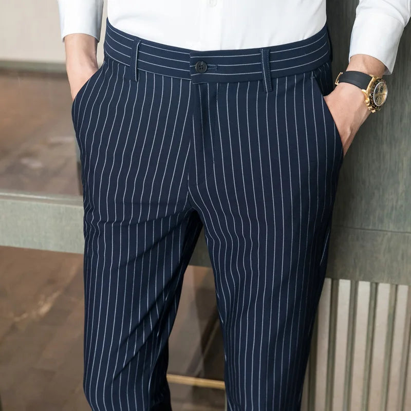 Spring Summer New Fashion Striped Casual Pants Men's