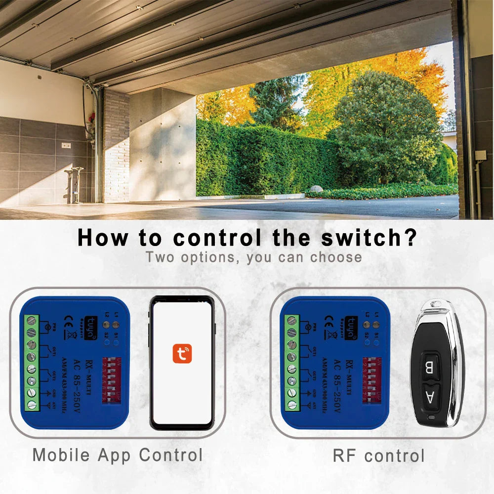 Universal Tuya WiFi Smart Switch RX Multi Garage