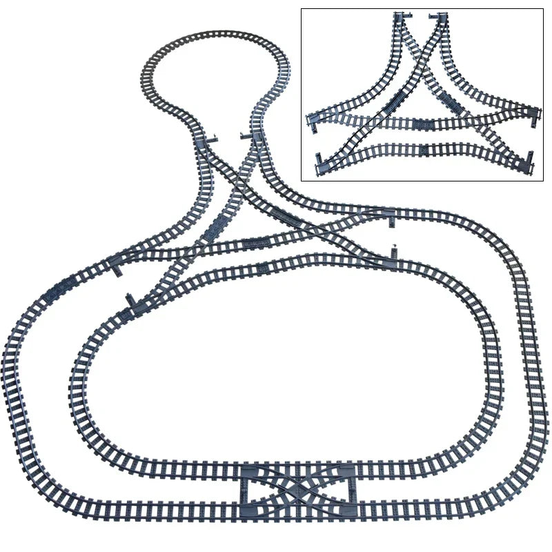 NEW City Trains Flexible Tracks Soft Straight Curved