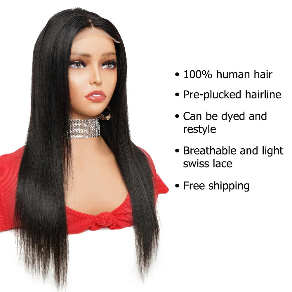 180% 13x4 Bone Straight Lace Front Wig Indian