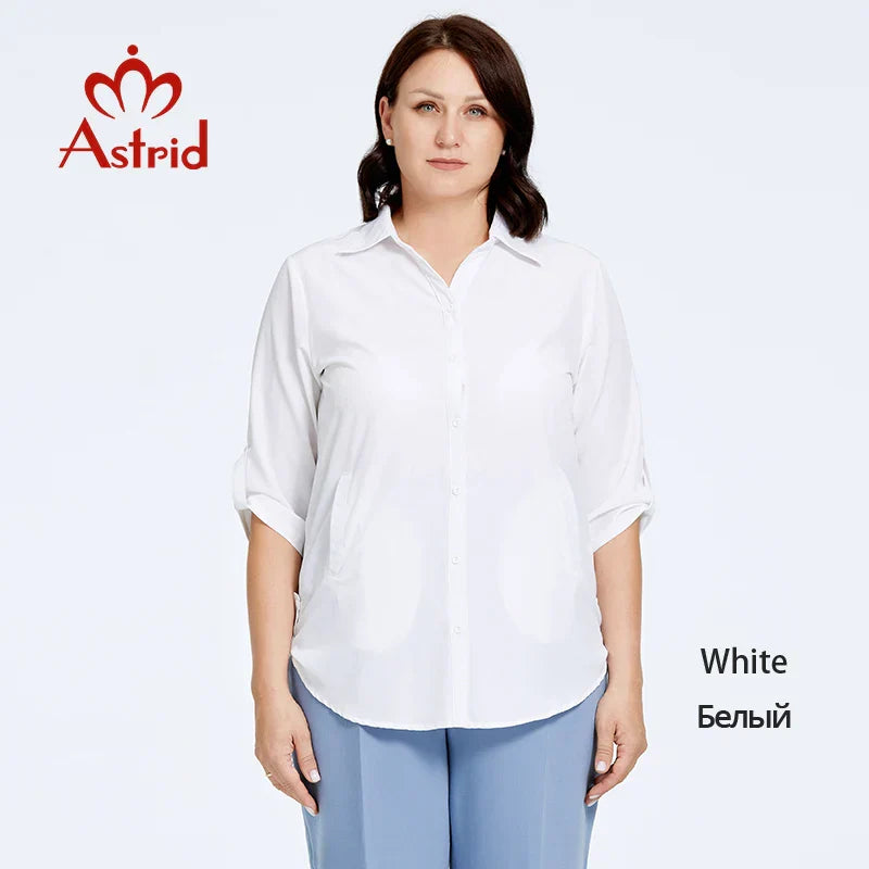 Astrid Autumn Womens Shirt Blouses 2023 Elegant Office