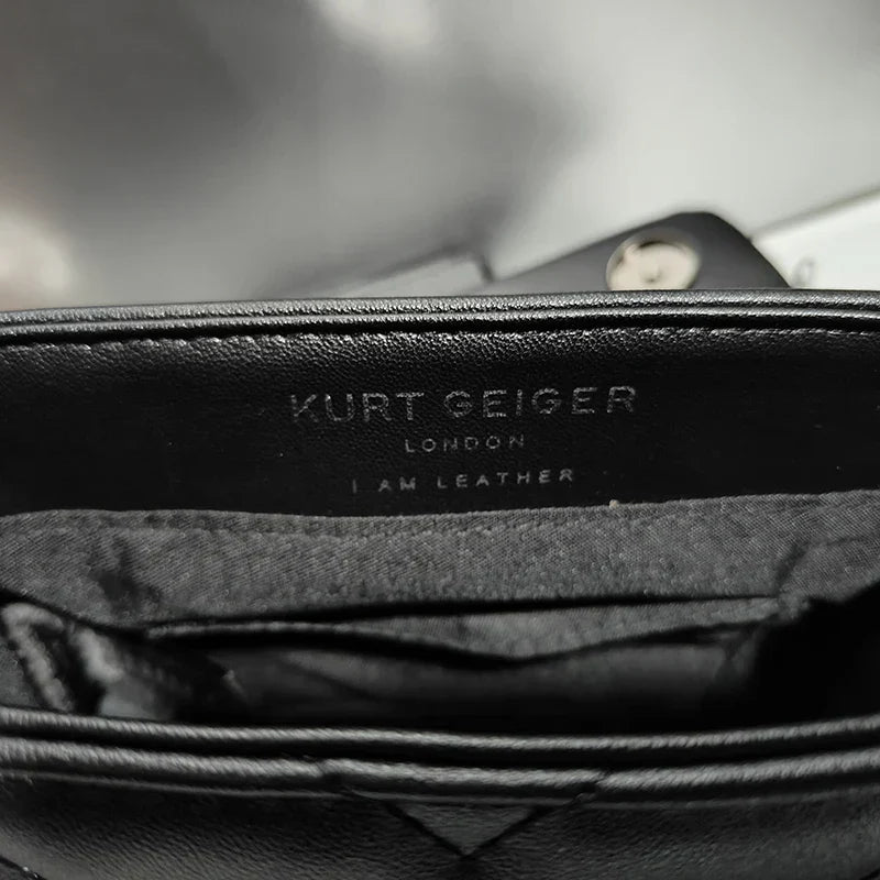 Kurt G Quilted Eagle Metal Women Shouder Bag