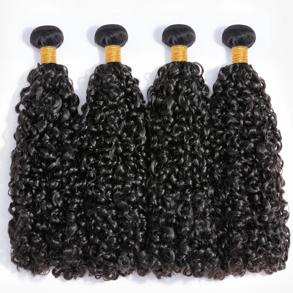 Brazilian 3B 3C Spirals Curly Bundles With Frontal